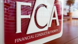Mandatory Credit: Photo by Jonathan Goldberg/Shutterstock (9666550h)
Financial Conduct Authority (FCA) offices, North Colonnade, Docklands, London. Upstairs reception showing corporate logo
Financial Conduct Authority (FCA) offices, North Colonnade, Docklands, London, UK - 04 May 2018