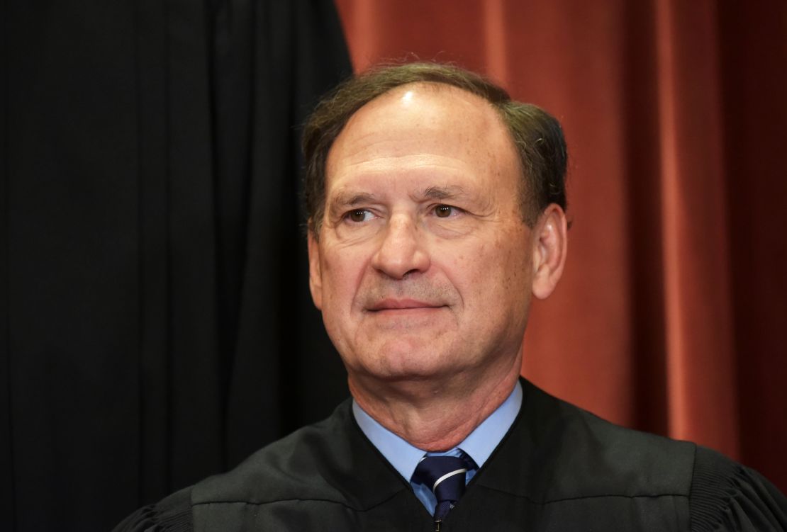 Associate Justice Samuel Alito poses for the official group photo at the US Supreme Court on November 30, 2018 in Washington, DC.