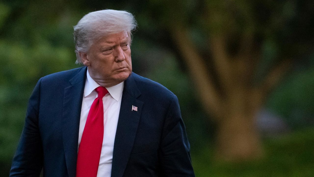 President Donald Trump walks on the South Lawn after arriving on Marine One at the White House, Thursday, June 25, 2020, in Washington. Trump is returning from Wisconsin. (AP Photo/Alex Brandon)