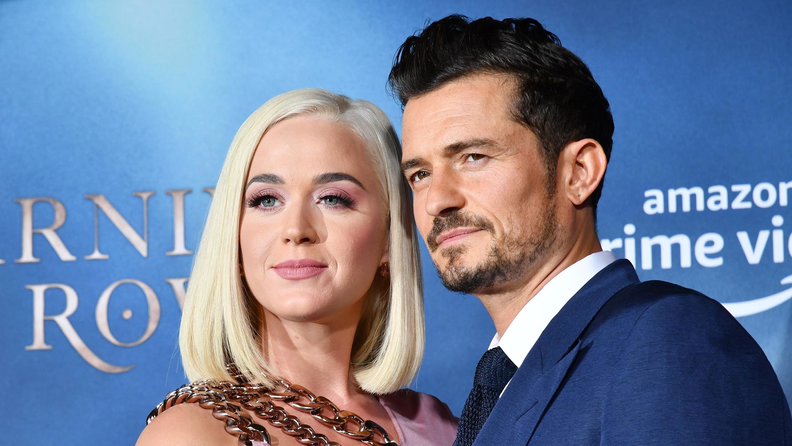 HOLLYWOOD, CALIFORNIA - AUGUST 21: Katy Perry and Orlando Bloom arrive at the LA Premiere Of Amazon's "Carnival Row"  at TCL Chinese Theatre on August 21, 2019 in Hollywood, California. (Photo by Amy Sussman/FilmMagic,)