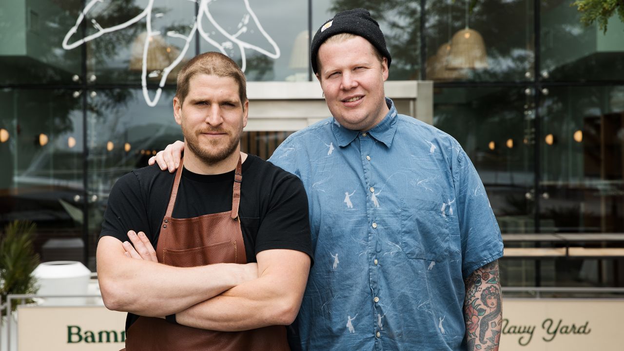 Chris Morgan and Gerald Addison were supposed to open their new restaurant, Bammy's, in mid-March. Instead they set up a takeout business by May.