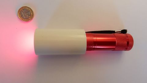 Researchers from University College London used small red lights like this one to stimulate retina mitochondria with the goal of stoppying eyesight loss.