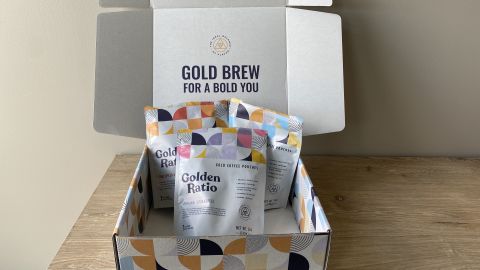 underscored gold coffee box