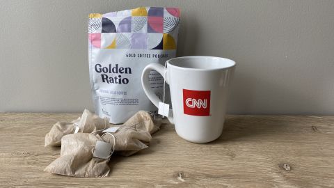underscored gold coffee mug