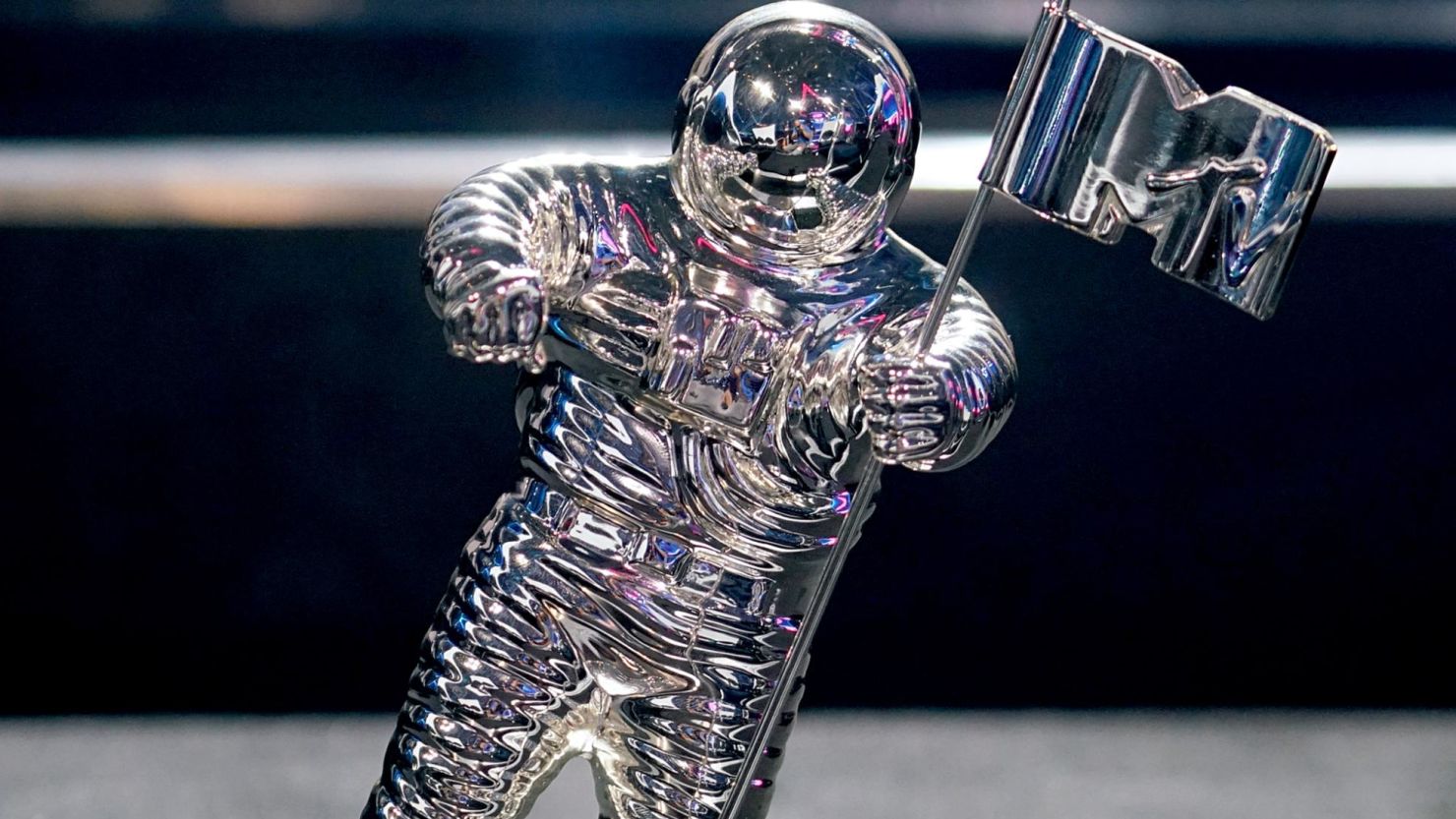 The MTV Moon Man statue is displayed at the 2019 MTV Video Music Awards at Prudential Center in August in Newark, New Jersey. 