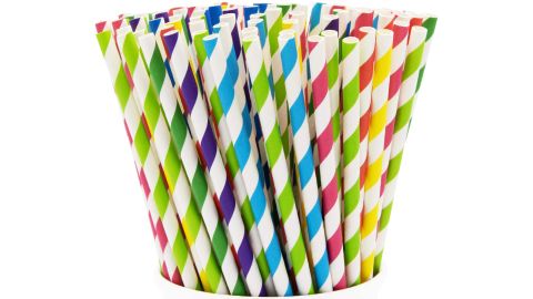 100% Biodegradable Paper Drinking Straws - 200 Pack