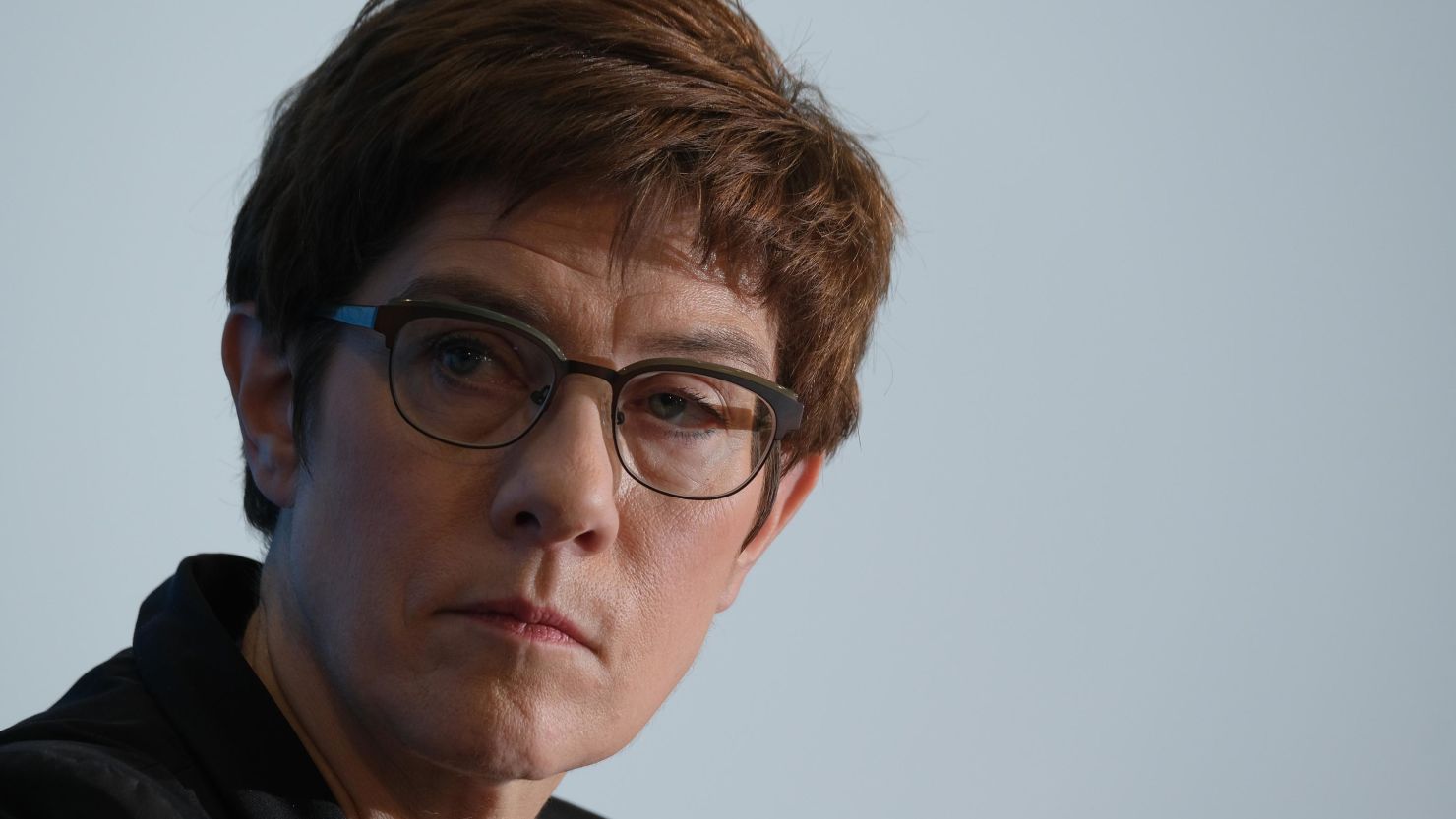 Annegret Kramp-Karrenbauer speaks to the media the day after state elections in Thuringia on October 28, 2019.