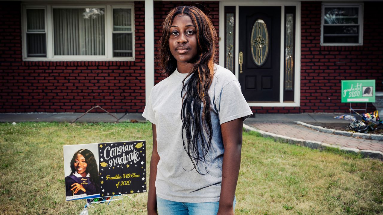 Nana Prempeh, who recently graduated from high school, plans to attend Raritan Valley Community College in the fall. She decided to attend a community college rather than a four-year university to save costs during the uncertain economy.