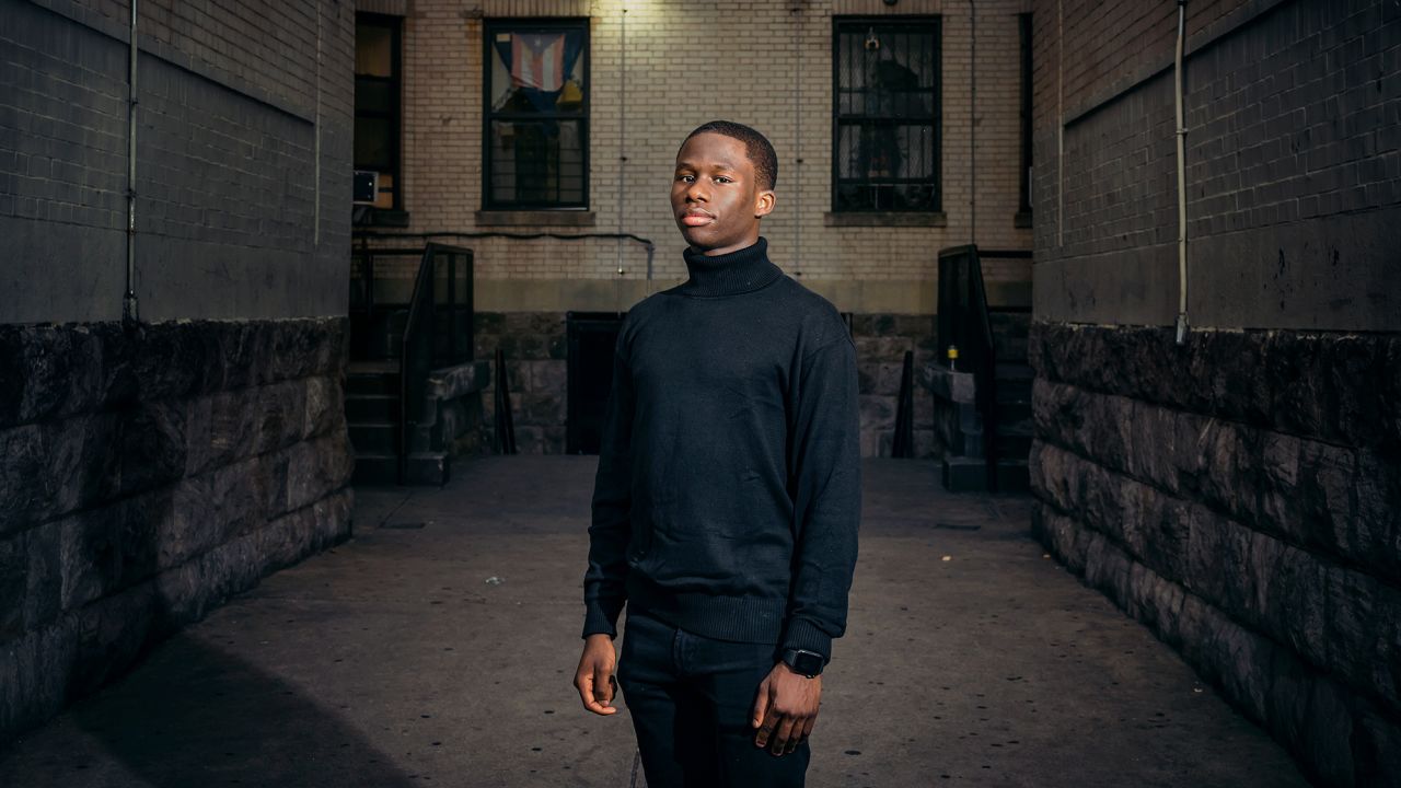 Mamourou Kone near his home in the Bronx, New York. Kone planned to attend Nazereth College in Rochester, New York in the fall, but he may stay closer to home if he cannot find a job in Rochester.