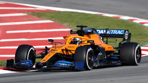 Sainz drives for McLaren during day three of F1 Winter Testing in Barcelona.