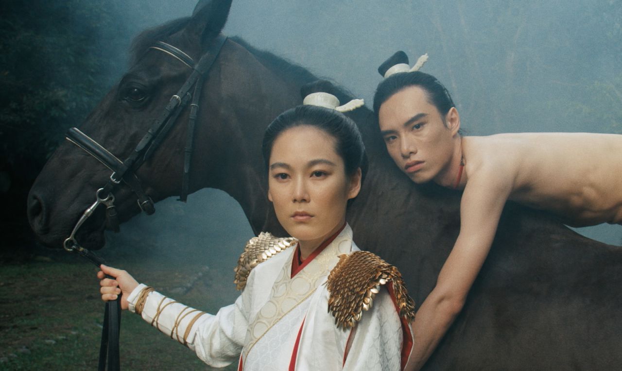 A still from filmmaker Su Hui-Yu's project "The Glamorous Boys of Tang," which was based on unrealized scenes from the screenplay of a 1985 homoerotic fantasy movie of the same name.