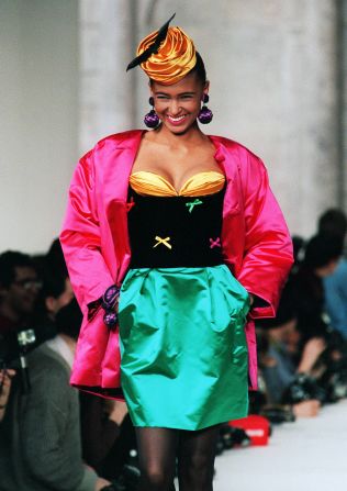 Christian Dior's 1988 Fall-Winter collection featured saturated hues in its ensembles. 