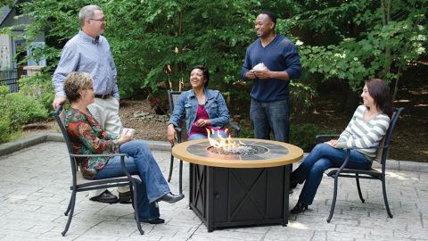Endless Summer UniFlame Slate and Faux Wood Gas Fire Pit