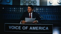President Reagan broadcast on the American propagandist radio Voice of America, behind the Iron Curtain.