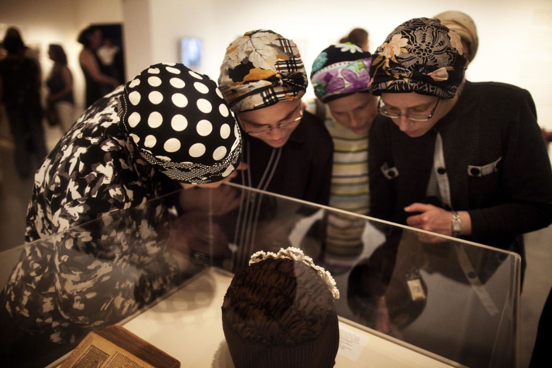 Orthodox Jewish women visit the Israel Museum in Jerusalem in 2012.