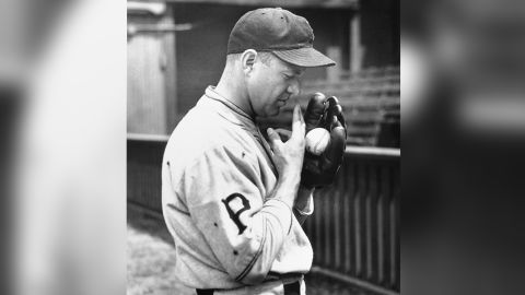 Burleigh Grimes preparing a spitball