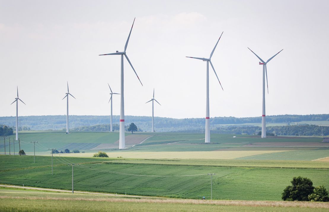 Windmills in Lauterstein, Germany. Replacing coal-gereated energy with renewables will be a key topic at COP26 in Glasgow this year. 