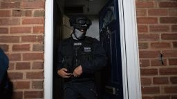 The National Crime Agency and police during raid on a property in Birmingham, UK, part of a huge operation after international law enforcement teams infiltrated Encrochat, an encrypted communication system used by organized criminals.