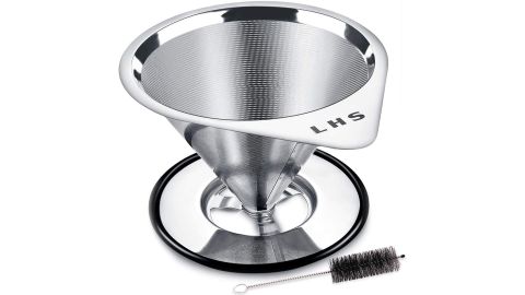 LHS Stainless Steel Pour Over Coffee Dripper 