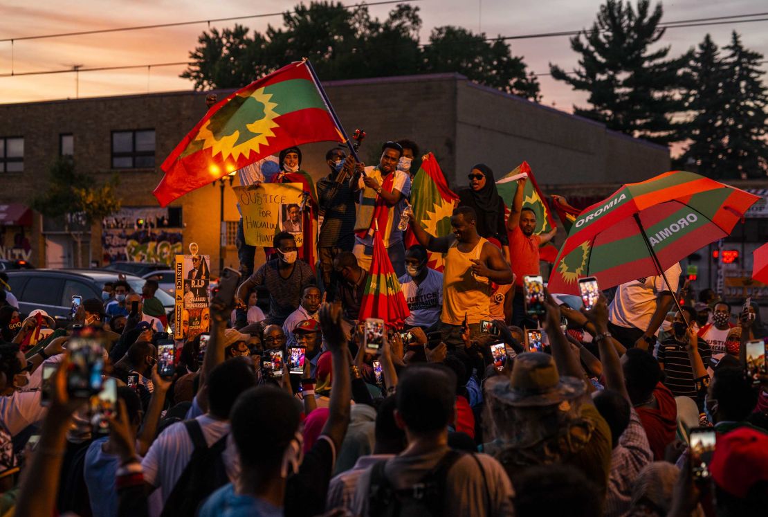 The Ethiopian diaspora community in Minnesota mourns Hachalu's death on Wednesday.