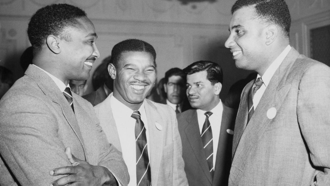 Left to right: Frank Worrell, Everton Weekes and Clyde Walcott made up the famous "Three Ws" of Bajan and West Indian cricket.
