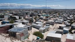 A general view of Khayelitsha, near Cape Town, on March 31, 2020 in Cape Town. - Local government administrators in Cape Town said on March 29, 2020, a COVID-19 coronavirus case had been detected in Khayelitsha, the city's largest township, where hundreds of thousands live in shacks. 
An outbreak in the crowded townships where water and sanitation are problematic, could prove difficult to contain in the country which already has the highest number of infections in Africa. (Photo by RODGER BOSCH / AFP) (Photo by RODGER BOSCH/AFP via Getty Images)