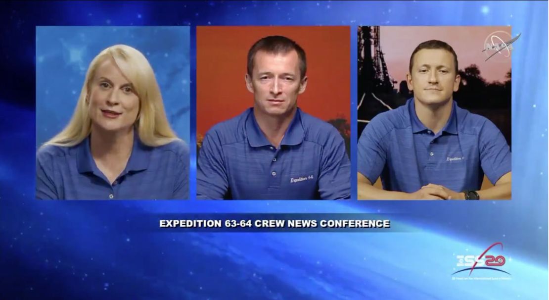 (From left) NASA astronaut Kate Rubins will launch to the International Space Station along with Russian cosmonauts Sergey Ryzhikov and Sergey Kud-Sverchkov in October.
