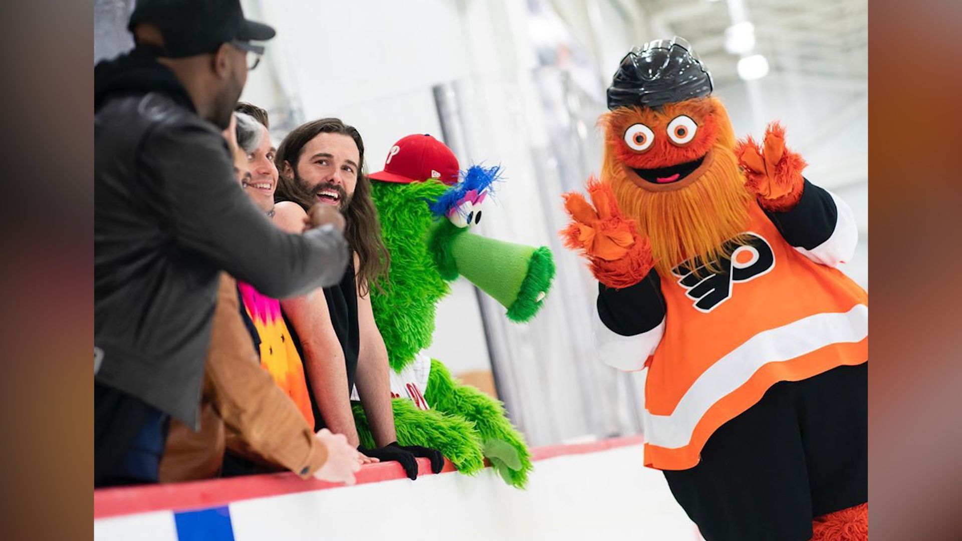 Watch the 'Queer Eye' team give the Flyers' mascot a makeover