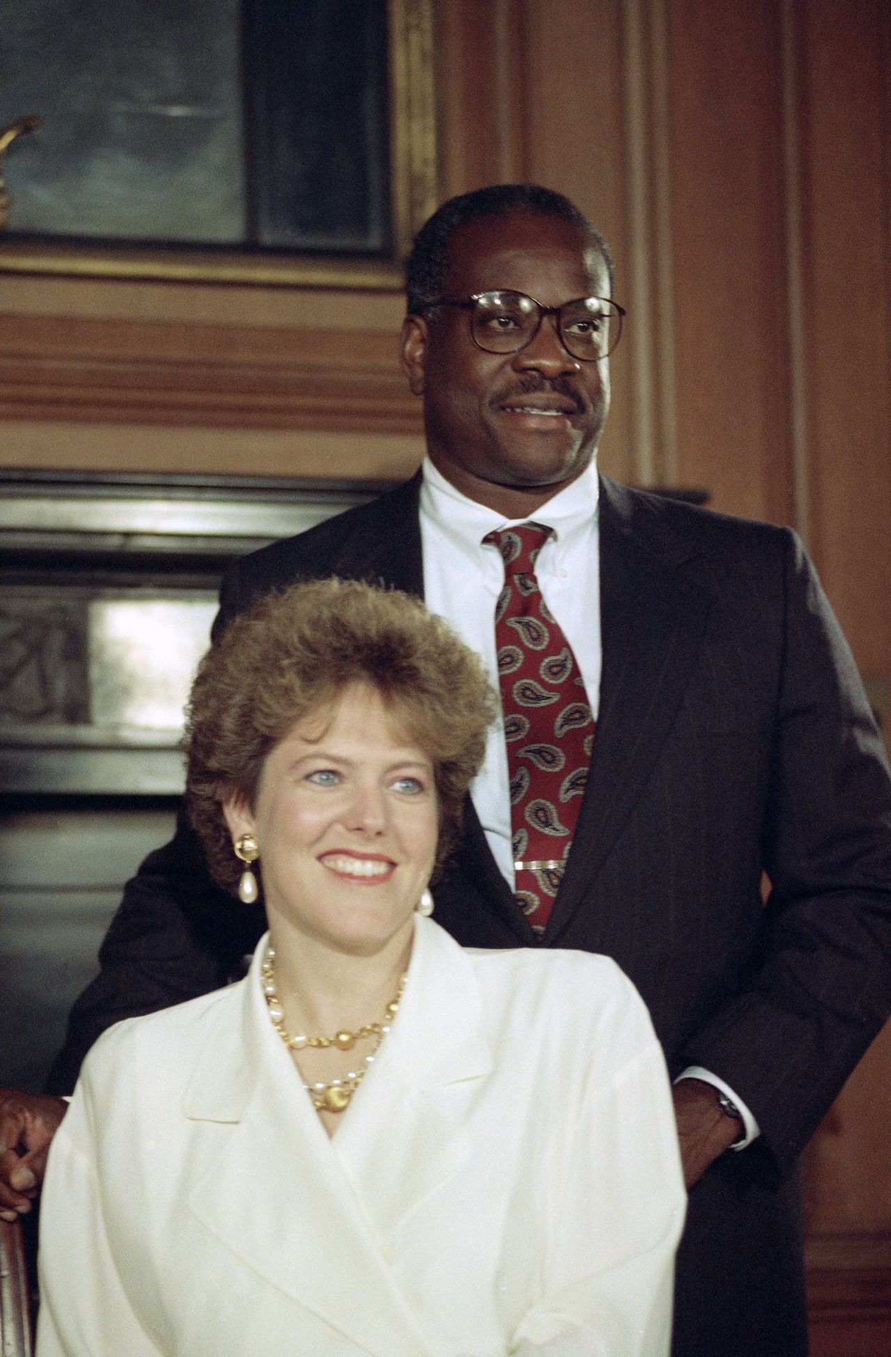 Thomas and his wife, Virginia, in 1991. The two married in 1987. Thomas had been married once before.