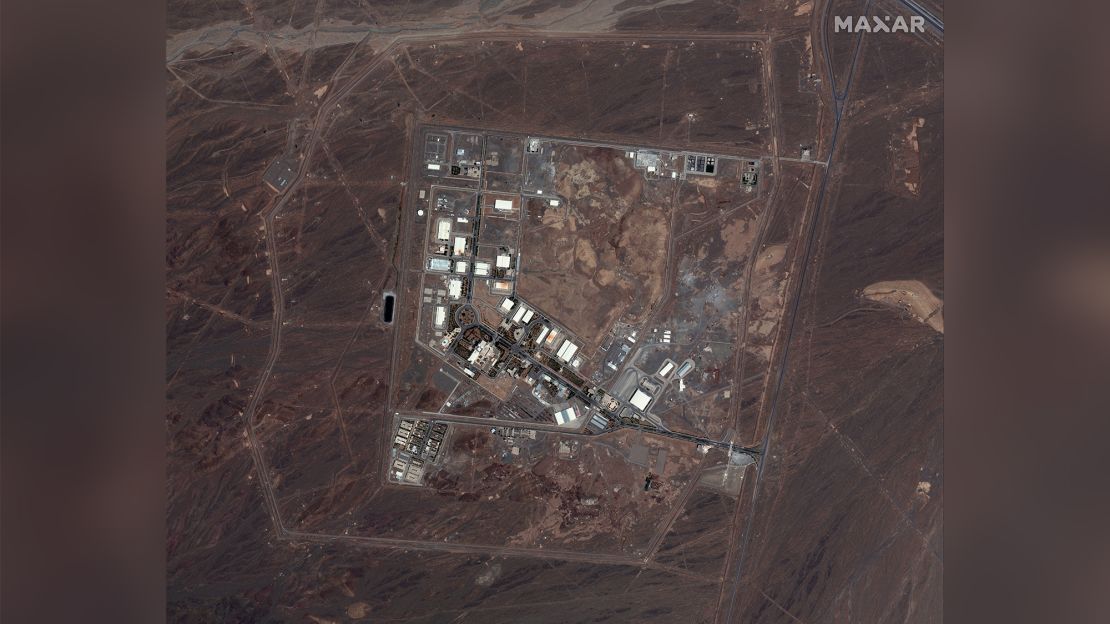 This satellite image from Maxar Technologies shows Natanz nuclear complex, south of the Iranian capital Tehran, on June 29.