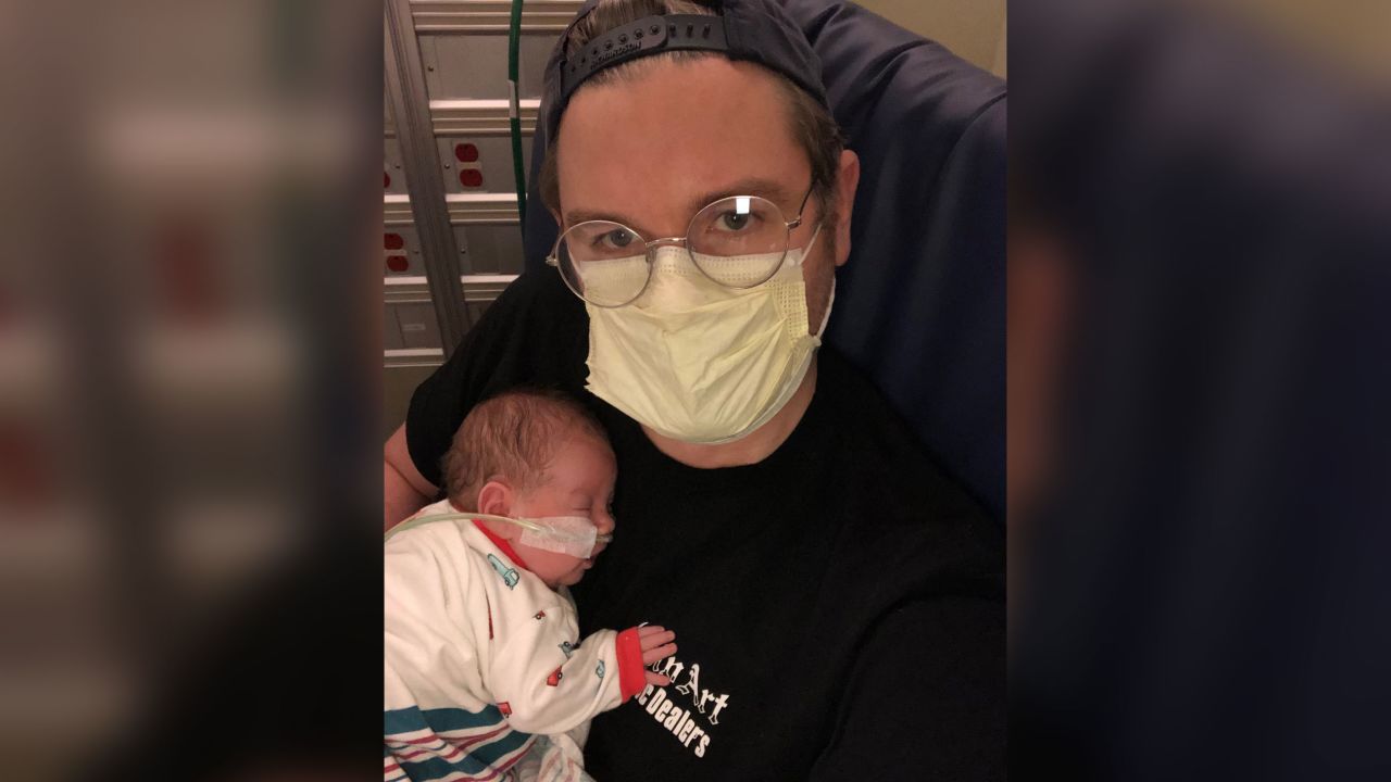 Walt McGinnis with one of his baby boys.