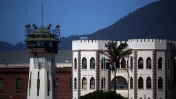 SAN QUENTIN, CALIFORNIA - JUNE 29: An exterior view of San Quentin State Prison on June 29, 2020 in San Quentin, California. San Quentin State Prison is continuing to experience an outbreak of coronavirus COVID-19 cases with over 1,000 confirmed cases amongst the staff and inmate population. San Quentin had zero cases of COVID-19 prior to a May 30th transfer of 121 inmates from a Southern California facility that had hundreds of active cases 13 COVID-19-related deaths. (Photo by Justin Sullivan/Getty Images)