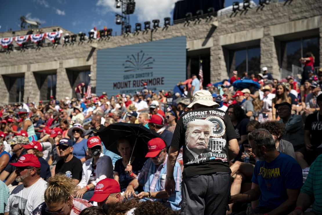 Hundreds of people arrived at Mount Rushmore to watch President Donald Trump ahead of Fourth of July.