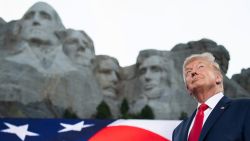 US President Donald Trump arrives for the Independence Day events at Mount Rushmore National Memorial in Keystone, South Dakota, July 3, 2020. (Photo by SAUL LOEB / AFP) (Photo by SAUL LOEB/AFP via Getty Images)