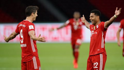 Robert Lewandowski and Serge Gnabry set a new Champions League record this season.