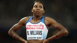 2017 IAAF World Championships - Day Seven - London Stadium. Great Britain's Bianca Williams before the Women's 200m semi-final heat two during day seven of the 2017 IAAF World Championships at the London Stadium. Picture date: Thursday August 10, 2017. See PA story ATHLETICS World. Photo credit should read: Jonathan Brady/PA Wire. RESTRICTIONS: Editorial use only. No transmission of sound or moving images and no video simulation. URN:32356548
