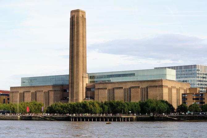 The Tate Modern art gallery in London started life as the Bankside Power Station. It was built in 1947 using more than <a href="index.php?page=&url=https%3A%2F%2Fwww.tate.org.uk%2Fabout-us%2Fprojects%2Fconstructing-tate-modern%2Ffacts-and-figures" target="_blank" target="_blank">four million bricks</a>. In 1995, renovation work started to gut the old power station, leaving nothing but the brick exterior and steel frame. The brick chimney towers 325 feet (99 meters) above the city, just lower than the dome of St Paul's Cathedral across the River Thames.