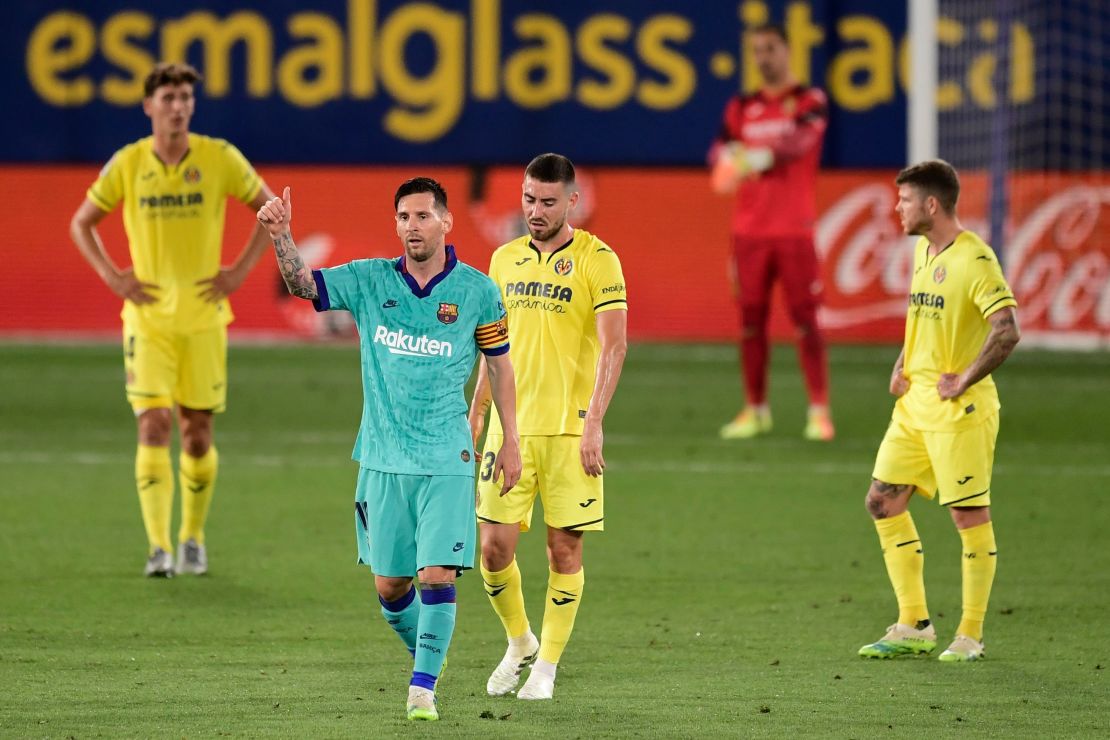 Lionel Messi helped Barcelona beat Villarreal on Sunday.