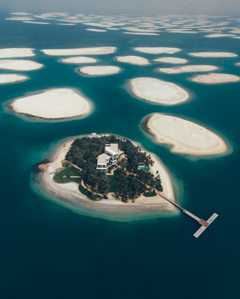 This image shows part of <a href="https://edition.cnn.com/travel/article/the-heart-of-europe-the-world-dubai/index.html" target="_blank">The World Islands</a>, a group of artificial islands four kilometers off the coast of Dubai, constructed in the shape of a world map. 