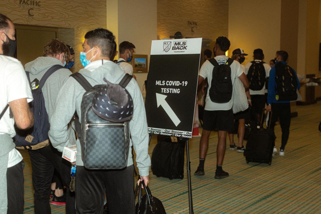 San Jose Earthquakes players and the rest of the teams have been tested numerous times since arriving in Orlando.
