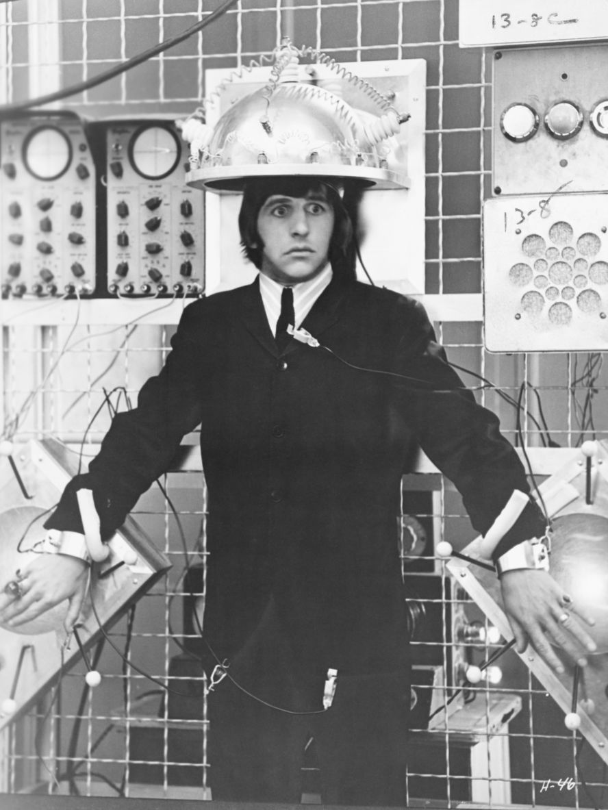Starr is trapped in a scientific lab in the 1965 film "Help!" He starred in several movies with his bandmates and continued to act after the band broke up in 1970.
