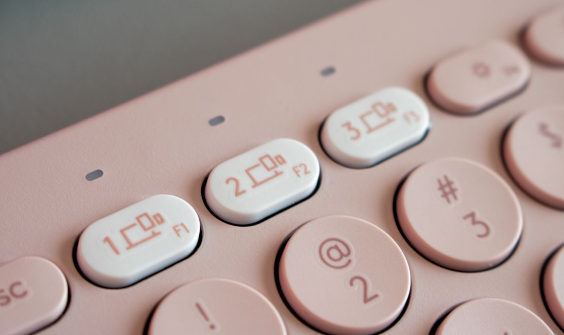 Logitech K380 Multi-Device Bluetooth Keyboard - White, Black, Pink