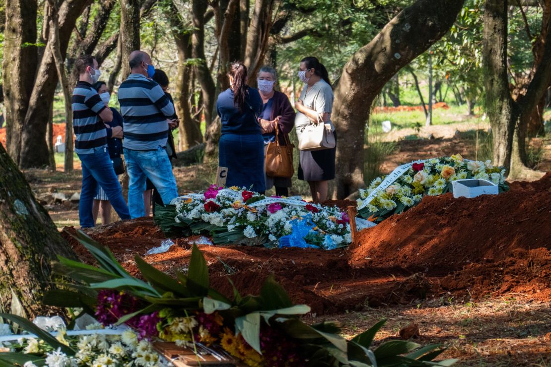 There are so many burials at Vila Formasa these days, that families are restricted to just a few minutes to say their final goodbyes.