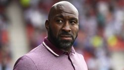 DONCASTER, ENGLAND - JULY 24: Darren Moore manager of Doncaster Rovers looks on during the Pre-Season Friendly between Doncaster Rovers and Huddersfield Town at Keepmoat Stadium on July 24, 2019 in Doncaster, England. (Photo by George Wood/Getty Images)