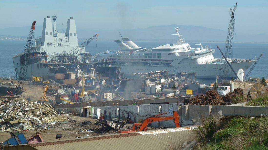 <strong>Last stop:</strong> The onetime MS Southward, originally operated by Norwegian Cruise Line from 1971 and 1994, arriving at Aliaga ship breaking yard in Turkey in 2012.  