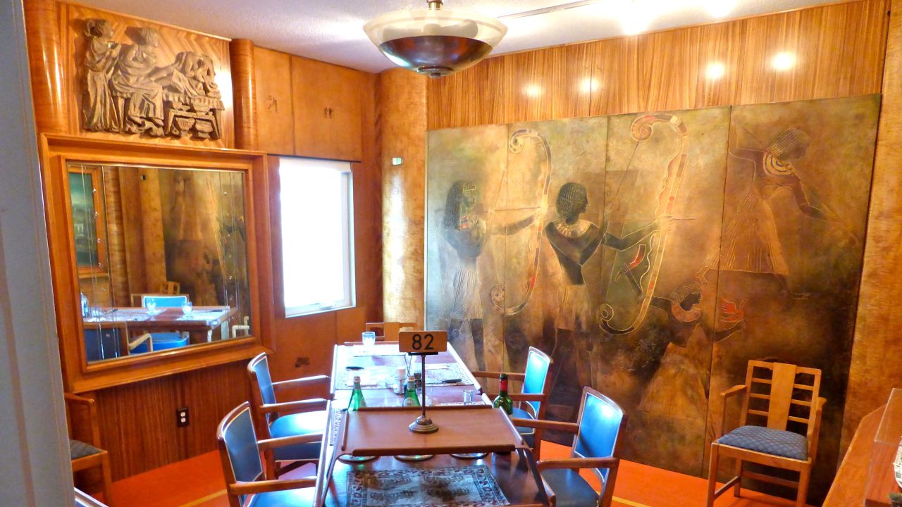 <strong>Cruise fan: </strong>Knego's also set up a dining room with artwork, paneling and mirrors from other famous ships, including the SS Olympia of 1953 and the SS Empress of Canada of 1961.<br />