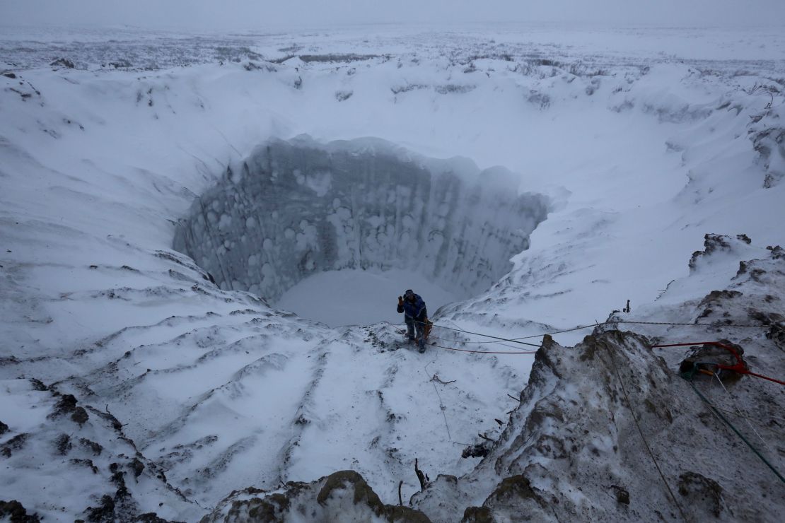 The Yamal Crater was the first of these massive holes to be discovered in the region. It was first spotted in 2013 but grabbed headlines in 2014. 