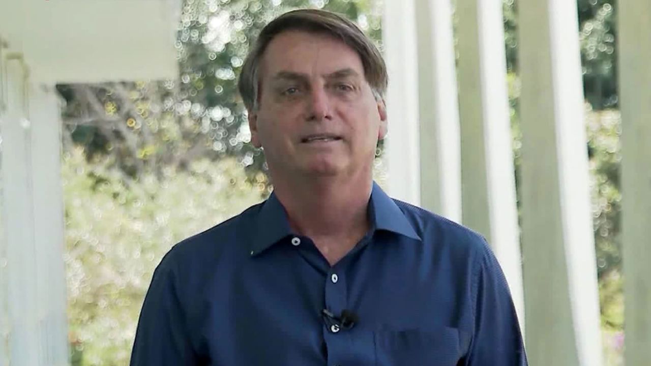 Brazil President Jair Bolsonaro speaks with press on Tuesday, July 7, 2020.