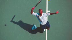 MaliVai Washington of the United States serves toAlberto Mancini during their Men's Singles first round match of the United States Open Tennis Championship on 31 August 1993 at the USTA National Tennis Center in New York City, New York, United States. (Photo by Simon Bruty/Getty Images)