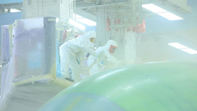 Painting An Airplane Why Every Layer Counts CNN   200708174432 Anas A380 In Airbus Paint Shop 